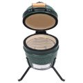 vidaXL 2 v 1 Kamado gril s udiarňou keramika 56 cm zelený
