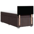 vidaXL Boxspring posteľ s matracom tmavohnedá 100x200 cm látka