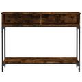 vidaXL Konzolový stolík dymový dub 100x30,5x75 cm kompozitné drevo