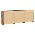 vidaXL LED komoda Staré drevo 181 x 37 x 67 cm Kompozitné drevo