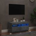 vidaXL TV skrinka s LED svetlami betónovo-sivá 80x35x40 cm