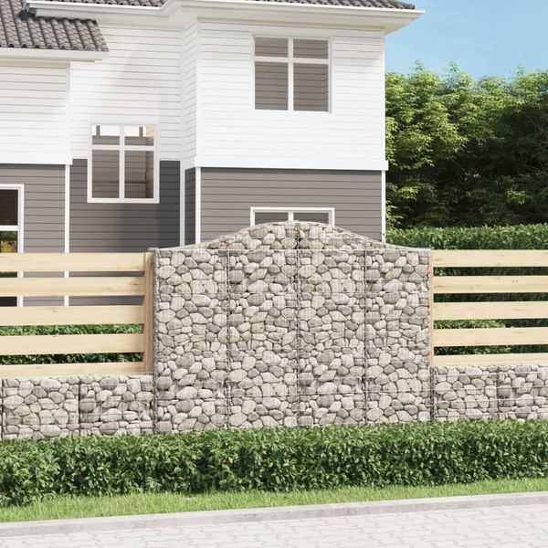 vidaXL Oblúkové gabiónové koše 20ks200x30x160/180cm pozinkované železo