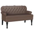 vidaXL Chesterfield lavica Hnedá 119,5 x 64,5 x 75 cm Umelá koža