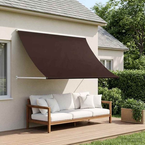 vidaXL Markíza Hnedá 350 x 150 cm 180 g / m² polyester s PU povrchom
