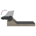 vidaXL Dvojité ležadlo so strieškou a podložkami, sivé, polyratan