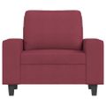 vidaXL Kreslo s podnožkou vínovo-červené 60 cm látka