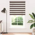 vidaXL Zebrová roleta 120,9x230 cm Šírka látky 116,7 cm, kávová