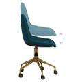 3086109 vidaXL Swivel Dining Chairs 6 pcs Blue Velvet(3x333499)