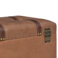 vidaXL Taburetka s úložným priestorom, hnedá 40 cm, umelá koža