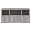 vidaXL Komoda s LED svetlami sivá sonoma 142,5x37x67 cm