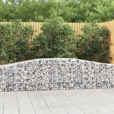 vidaXL Oblúkový gabionový kôš 3 ks 400x30x60/80 cm pozinkované železo