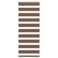 vidaXL Zebra roleta hnedá 55x150 cm šírka látky 50,9 cm polyester