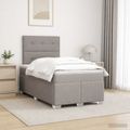 vidaXL Posteľ boxspring s matracom Sivohnedá 120 x 190 cm Látka