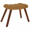 vidaXL Hojdacie kreslo so stoličkou Brown Velvet