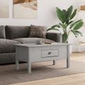 vidaXL Konferenčný stolík BODO sivý 100x55x46 cm borovicový masív