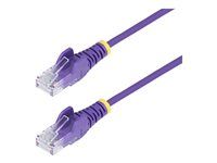 25 cm fialový tenký CAT6 ethernetový kábel - N6PAT25CMPLS