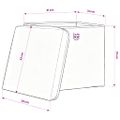 vidaXL Úložné boxy s vekom 10 ks, svetlomodré 32x32x32 cm, látka