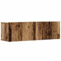 vidaXL 3-dielna súprava TV skrinky na stenu Old Wood 100x30x30 cm
