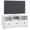 vidaXL TV skrinka Biela s vysokým leskom 102 x 34,5 x 50 cm