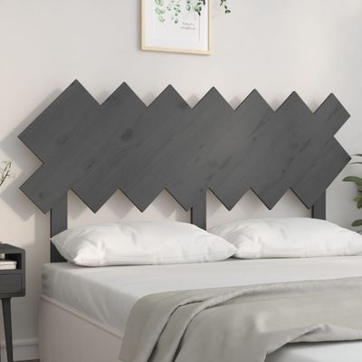 vidaXL Čelo postele sivé 141x3x80,5 cm masívna borovica
