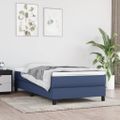 vidaXL Posteľný rám boxsping s matracom modrý 80x200 cm látka