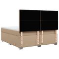 vidaXL Boxspring posteľ s matracom kapučínová 180x200 cm umelá koža