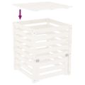 vidaXL Kompostér biely 63,5x63,5x77,5 cm masívne borovicové drevo