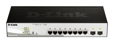 D-Link DGS-1210-10P, 10-port 10/100/1000 Gigabit PoE Smart Switch 2x SFP 65W