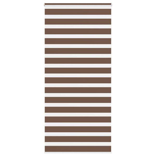 vidaXL Zebra roleta hnedá 115x200 cm šírka látky 110,9 cm polyester
