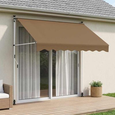 vidaXL Ručná skladacia markíza Béžová 350 cm