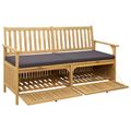 vidaXL Úložná lavička 2 -Seater 148 x 63 x 84 cm Obdĺžnikový