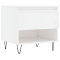 vidaXL Konferenčné stolíky 2 ks lesklé biele 50x46x50 cm kompoz. drevo