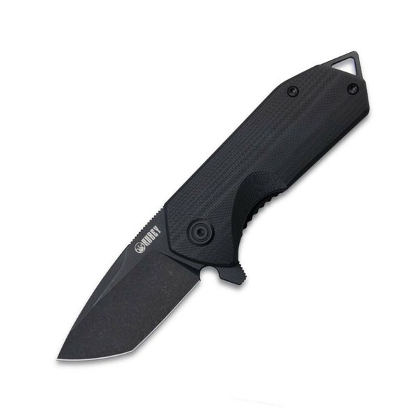 Kubey KU203J Campe Nest vreckový nôž 7 cm, celočierna, G10