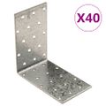 vidaXL Uhlové konzoly 40 ks 2 mm 100x60x100 mm pozinkovaná oceľ