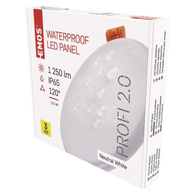 LED panel VIXXO 155mm, kruhový vstavaný biely, 13,5W neutr. b., IP65