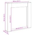 vidaXL Obloženie krbu dub sonoma 100x20x100 cm kompozitné drevo