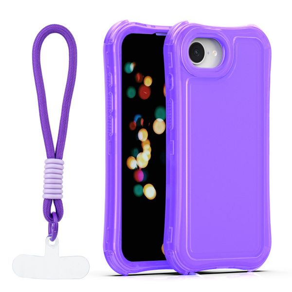 Puzdro Safepop s popruhom pre iPhone 16e / 17e fialové