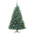 vidaXL Umelý Sklápací Vianočný Stromček Zelená 150 cm PVC a kov