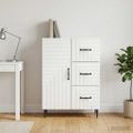 vidaXL Servírovacia skriňa Biela 66 x 34,5 x 89,5 cm Kompozitné drevo