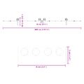 vidaXL Kovanie na posuvné dvere čierne 400 cm oceľové