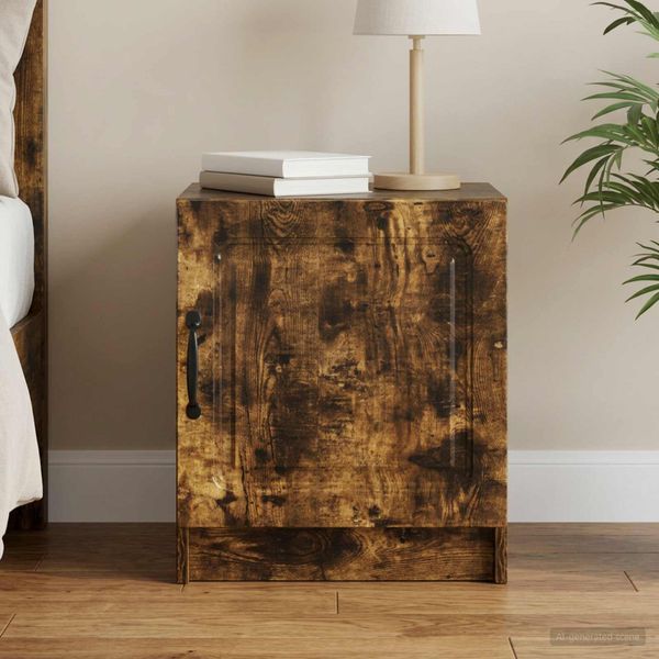 vidaXL Nočný stolík Dymový dub 43 x 34,5 x 47 cm Kompozitné drevo