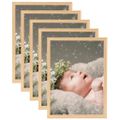 vidaXL Fotorámiky na stôl, koláž 5 ks, svetlý dub 13x18 cm