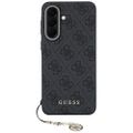 Puzdro Guess HC PU 4G Classic Logo s príveskom pre Samsung Galaxy A37 čierne