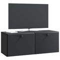 vidaXL Nástenná TV skrinka 78,5 x 31 x 30 cm Čierna Kompozitné drevo