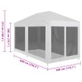 vidaXL Párty stan so 6 sieťkovanými bočnými stenami 6x3 m