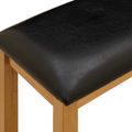 vidaXL Jedálenská lavička 95 x 32 x 45 cm Masívne dubové drevo Čierna