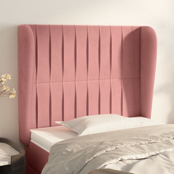 vidaXL Čelo postele so záhybmi čierne 93x23x118/128 cm zamat