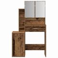 vidaXL Toaletný stolík Staré drevo 80 x 35 x 132 cm Kompozitné drevo