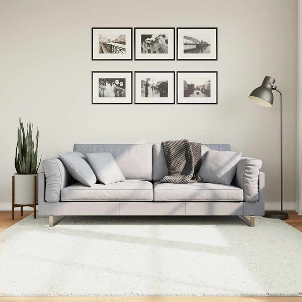 vidaXL Koberec OVIEDO, krátky vlas, krémový 200x200 cm
