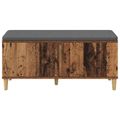 vidaXL Predsieňová lavica s vankúšom Staré drevo 100 x 38 x 46 cm